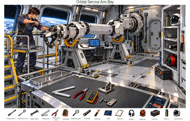 The Orbital Station Service Arm Bay colorful hidden picture puzzle preview