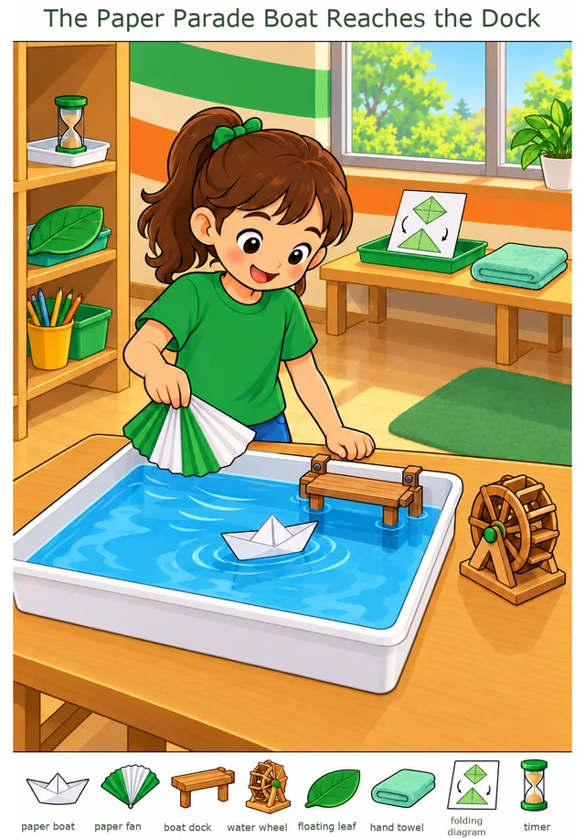 The Paper Parade Boat Reaches the Dock colorful hidden picture puzzle preview
