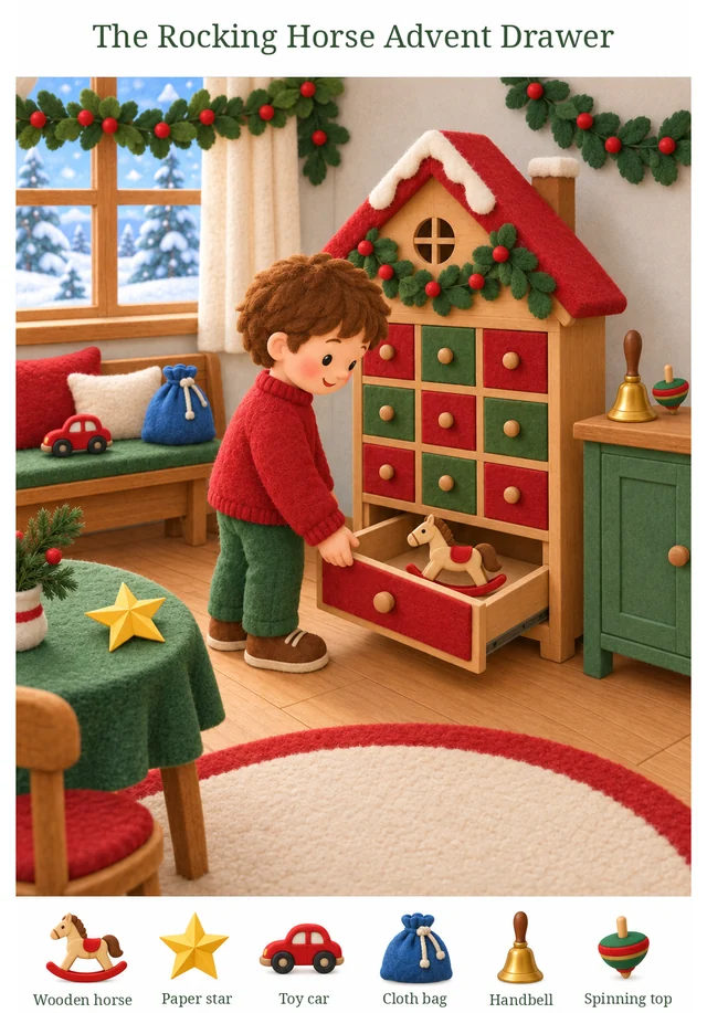 The Rocking Horse Advent Drawer colorful hidden picture puzzle preview