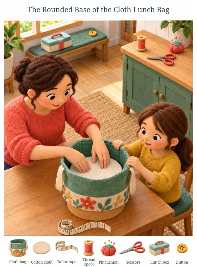 The Rounded Base of the Cloth Lunch Bag colorful hidden picture puzzle preview