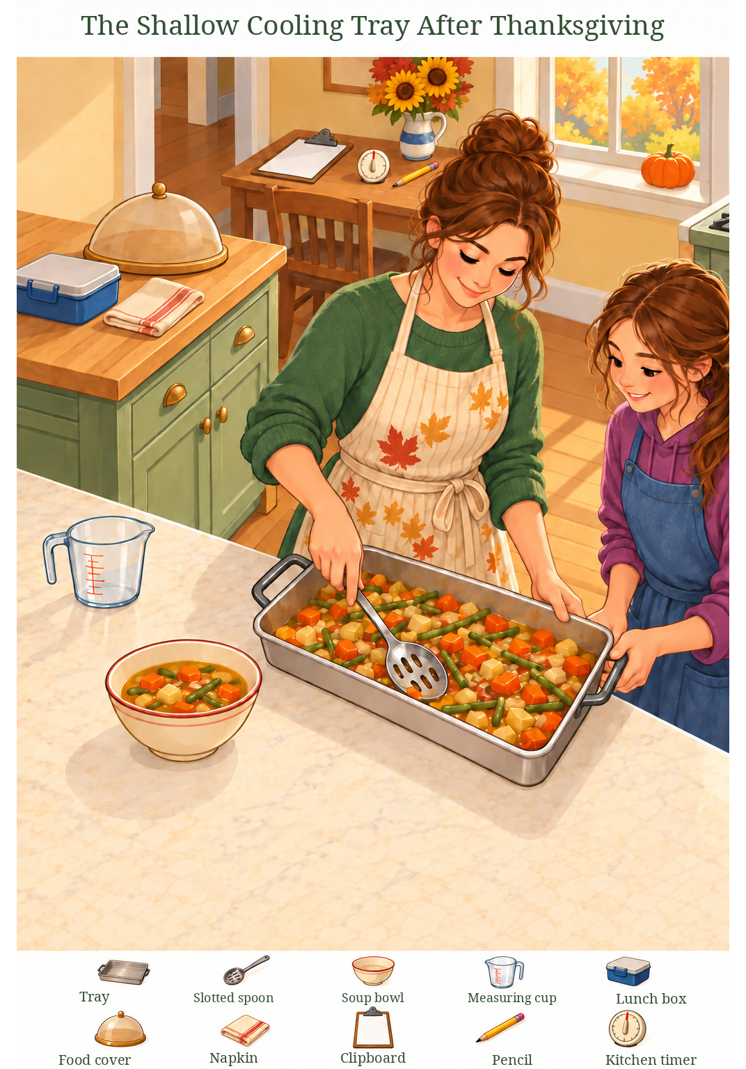 The Shallow Cooling Tray After Thanksgiving – full-color hidden picture puzzle with 10 objects to find