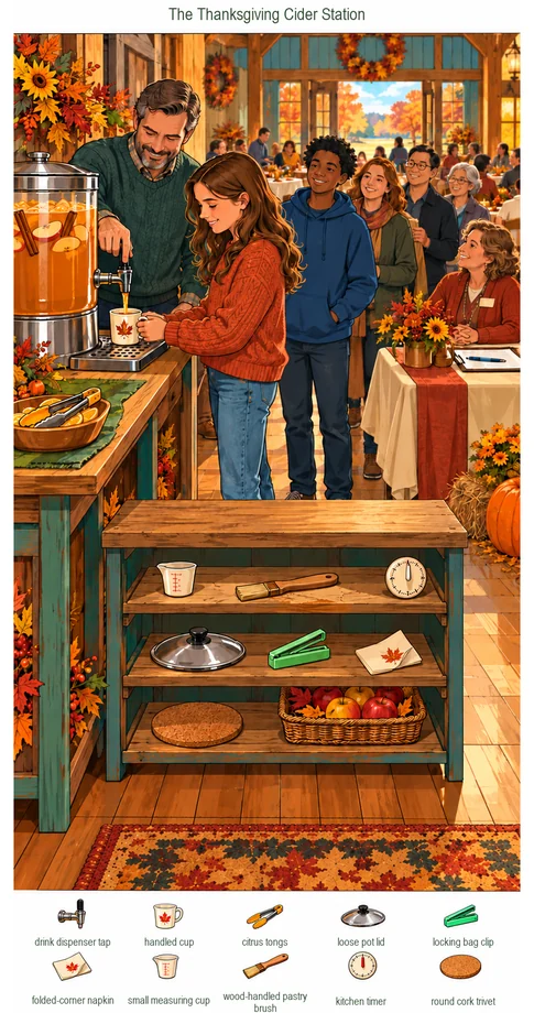 The Thanksgiving Cider Station colorful hidden picture puzzle preview