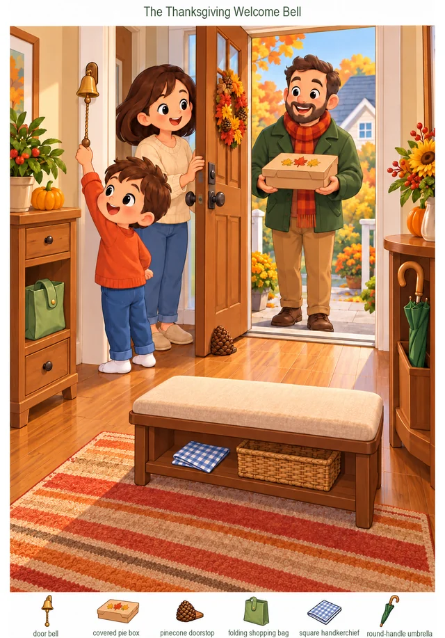 The Thanksgiving Welcome Bell colorful hidden picture puzzle preview