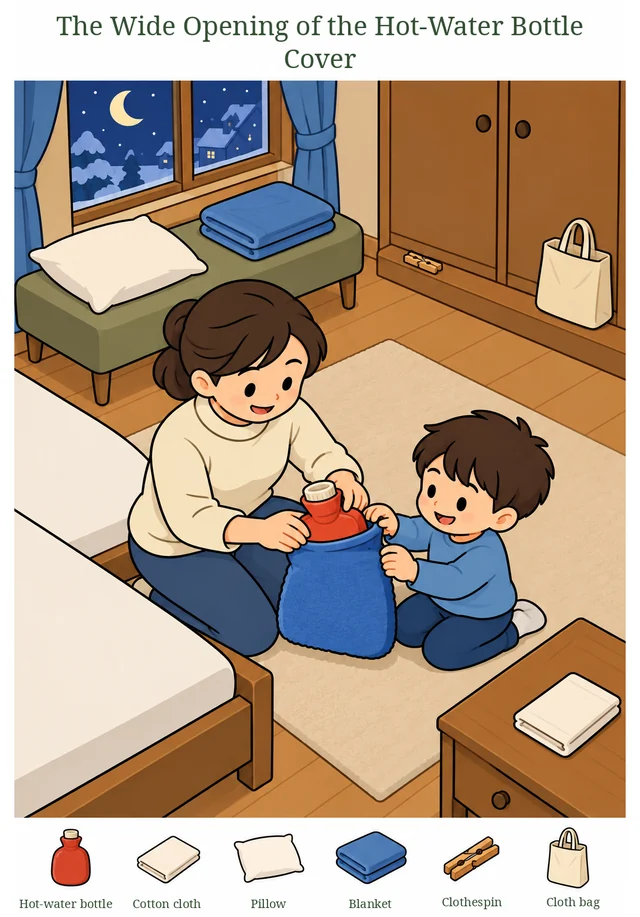 The Wide Opening of the Hot-Water Bottle Cover colorful hidden picture puzzle preview