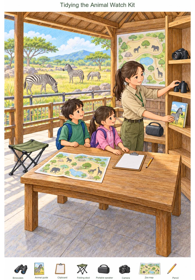 Tidying the Animal Watch Kit colorful hidden picture puzzle preview