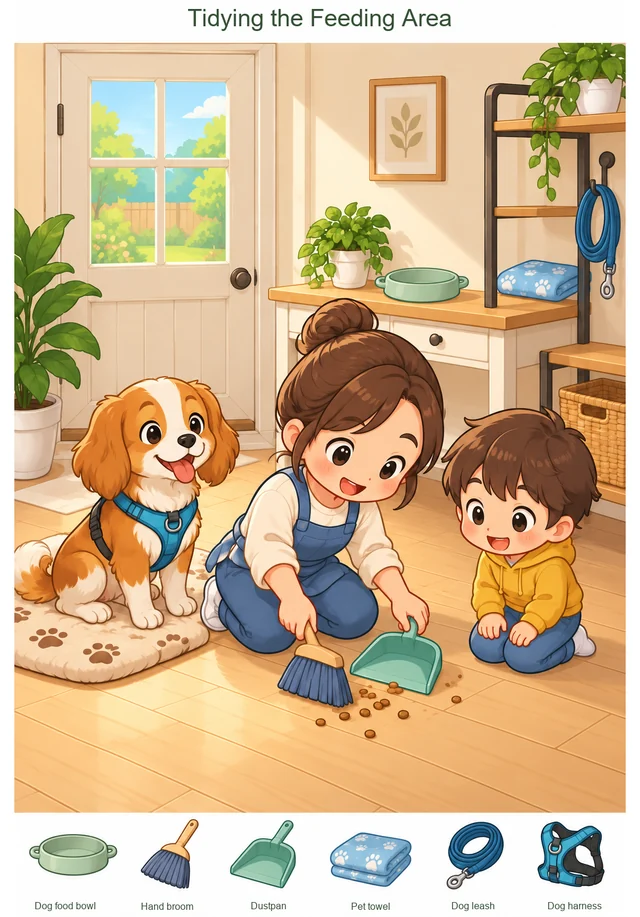 Tidying the Feeding Area colorful hidden picture puzzle preview