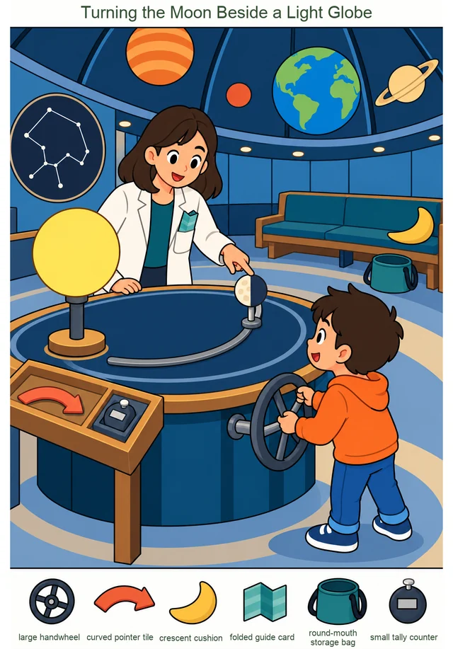 Turning the Moon Beside a Light Globe hidden picture preview